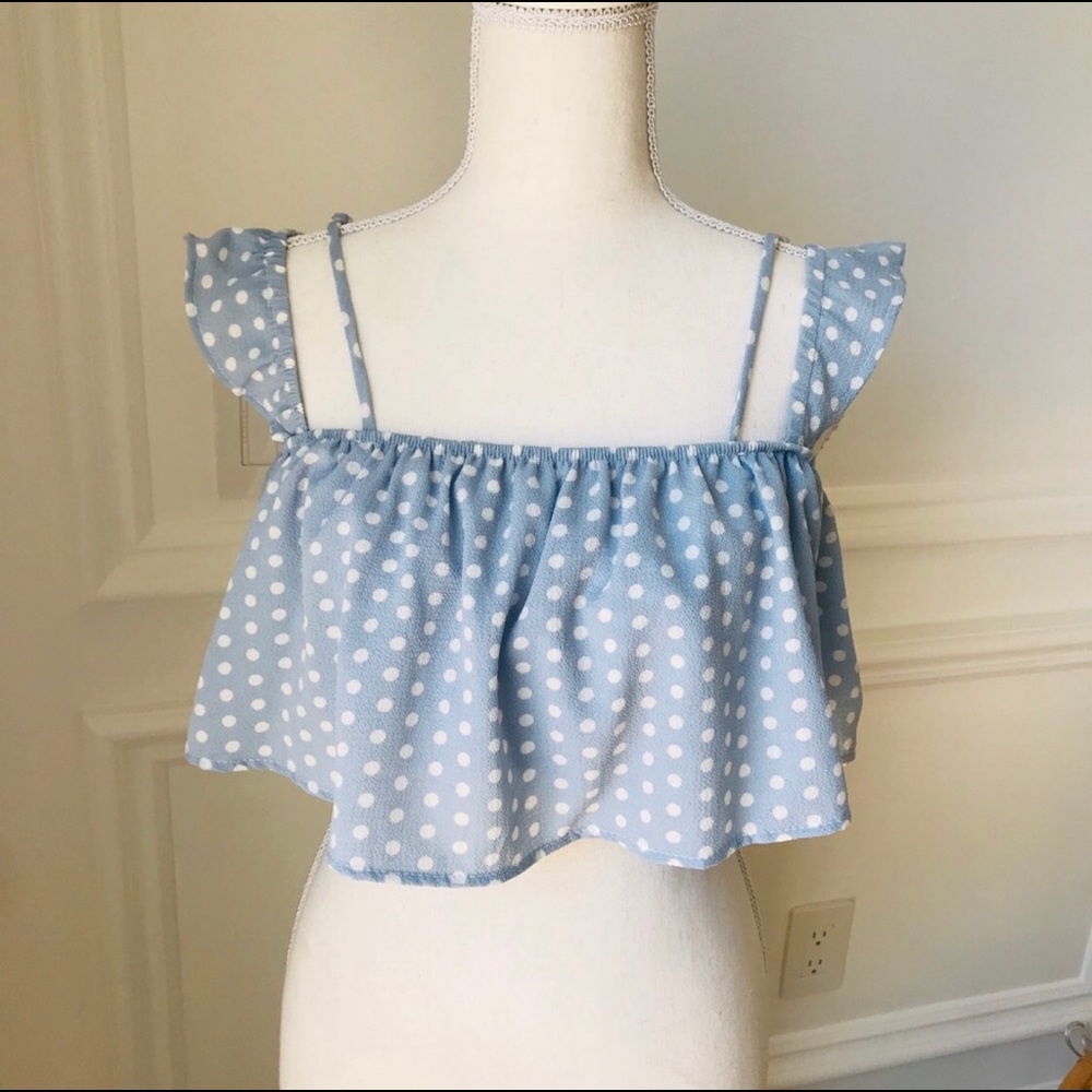 LaurDiy Sage the Label Baby Blues Crop Top